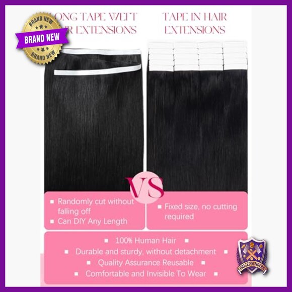 18 Inch Tape In Human Hair Extensions 50g Remy Hair Salon Quality main image 4